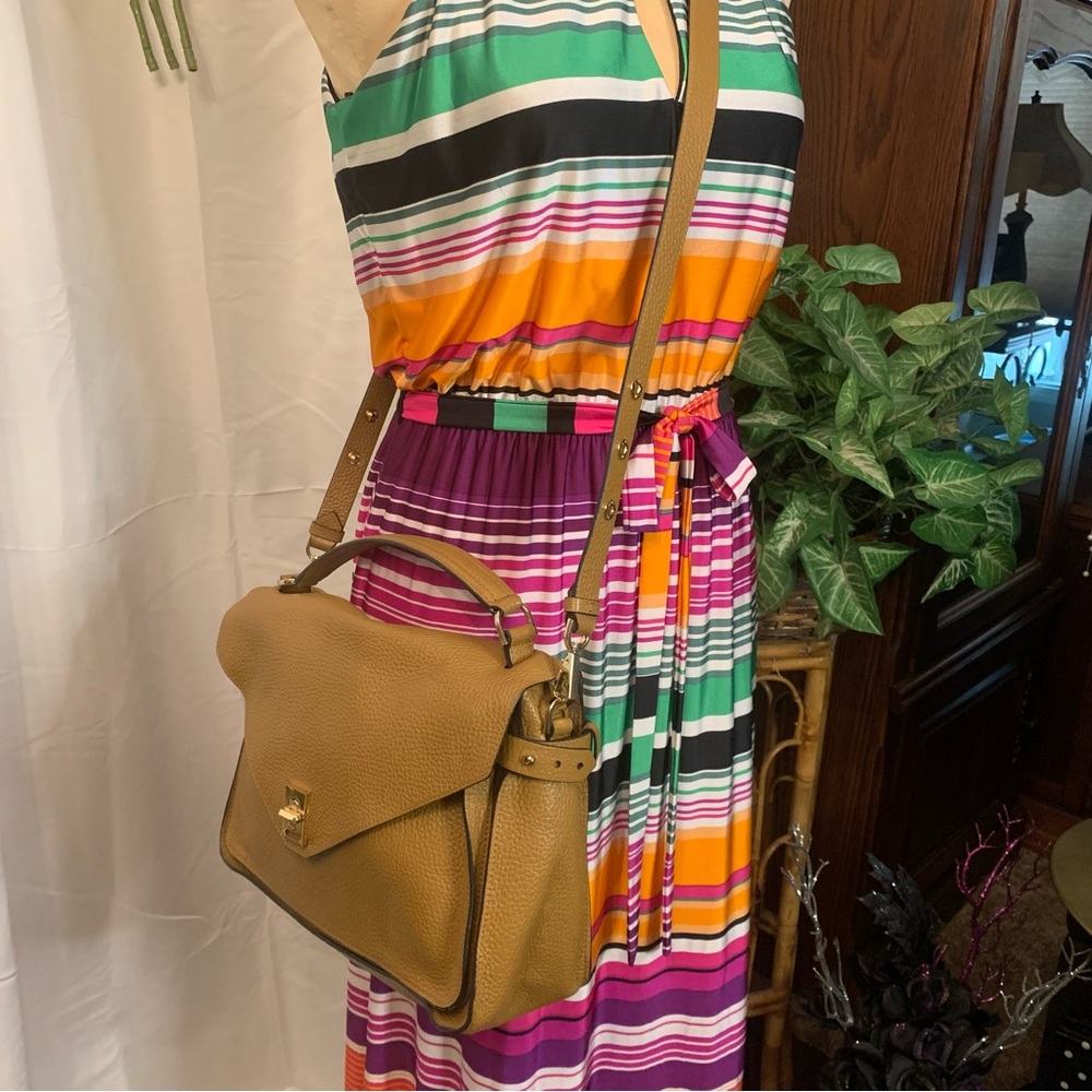 ❤️Price Drop❤️HP⭐️❤️Rebecca Minkoff Tan Leather Messenger Satchel - Picture 2 of 16